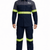 Saasha Garments Navy Blue Industrial Safety Uniform With Reflector