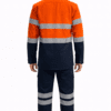 Saasha Garments Orange Industrial Safety Uniform With Reflector