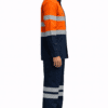 Saasha Garments Orange Industrial Safety Uniform With Reflector