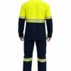 Saasah Garments Lime Green Industrial Safety Uniform With Reflector