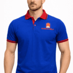 Royal Blue Classic Regular Half Sleeve T-Shirt for Men With Collar