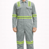 Saasha Garments Grey Industrial Safety Boiler Suit With Reflector