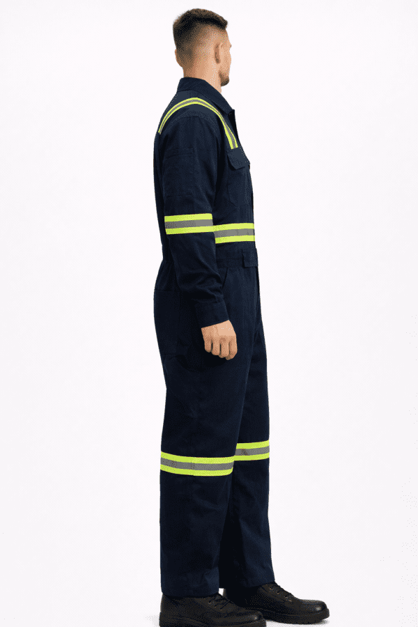 Saasha Garments Navy Blue Industrial Boiler Suit With Reflector