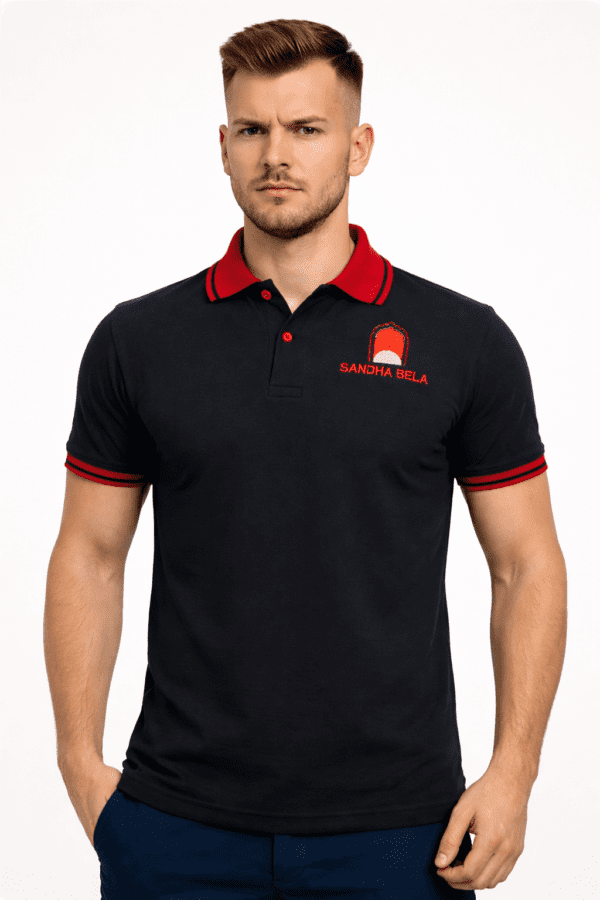 Black Classic Regular Half Sleeve T-Shirt for Men With Collar