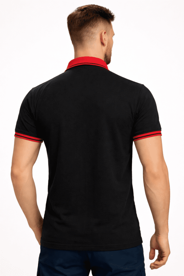 Black Classic Regular Half Sleeve T-Shirt for Men With Collar