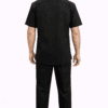 Saasha Garments Black Half Sleeve Safari Suit For Men