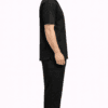 Saasha Garments Black Half Sleeve Safari Suit For Men