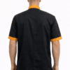 Black Half Sleeve Chef Coat With Yellow Piping